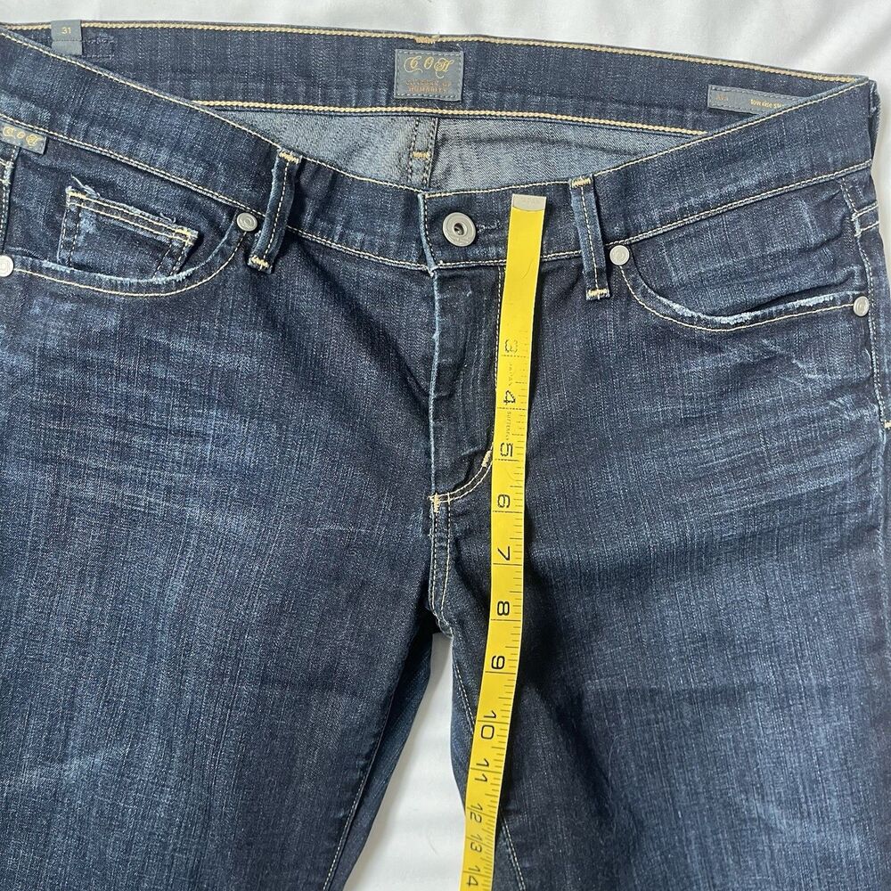 Citizens of Humanity Jean Women 31 x33 Ava Low Rise Straight Leg Blue Denim Tall - Picture 6 of 11